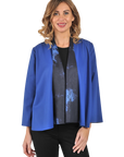 Anna Reversible Jacket Royal Blue - Reverse View