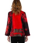 Bailey Ultrasuede Blazer Cherry - Back View