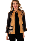 Bailey Ultrasuede Blazer Pecan Brown - Front View