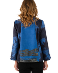 Bailey Ultrasuede Blazer Royal Blue - Back View