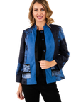 Bailey Ultrasuede Blazer Royal Blue - Front View