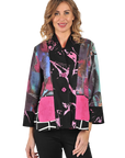 Iris Ultrasuede Jacket Fuchsia - Front View