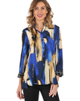 Alexis Blouse Blue - Front View