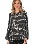 Lexi Blouse Black - Front View