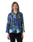 Adeline Ponte Jacket Blue - Front View