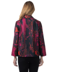 Adeline Ponte Jacket Fuchsia - Back View