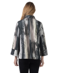 Zoey Ponte Jacket Overcast - Back View