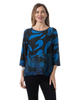 Paige Reversible Knit Top Blue - Reverse View