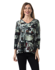 Aylin Reversible Knit Top Overcast - Front View