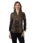 Esther Reversible Knit Top Tapenade - Front View
