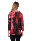 Malia Knit Top Magenta - Back View