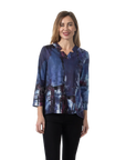 Malia Knit Top Navy - Front View