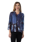 Malia Knit Top Navy - Front View