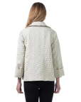 Sara Pucker Jacket Overcast - Back View