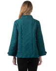 Zoey Pucker Jacket Deep Teal - Back View