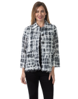 Stella Eyelash Jacket Black - Front View