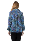 Stella Eyelash Jacket Blue - Back View