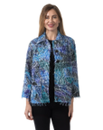 Stella Eyelash Jacket Blue - Front View