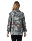 Anna Eyelash Jacket Gray - Back View