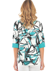 Zuri Knit Top Tropical - Back View