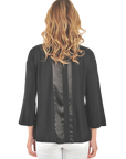Madison Knit Top Black - Back View