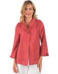 Mia Organza Jacket Garnet Rose - Front View