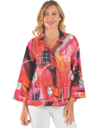 Charlotte Reversible Jacket Rose Red - Front View