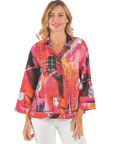 Charlotte Reversible Jacket Rose Red - Front View
