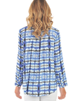 Victoria Printed Blouse Blue - Back View