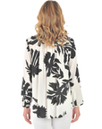 Victoria Printed Blouse Black - Back View