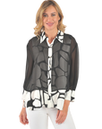 Taylor Layered Blouse Black - Front View