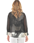 Taylor Layered Blouse Gray - Back View