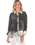 Taylor Layered Blouse Gray - Front View