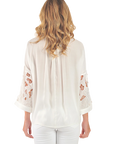 Kyla Eyelet Blouse White - Back View