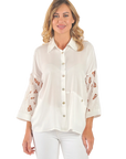Kyla Eyelet Blouse White - Front View