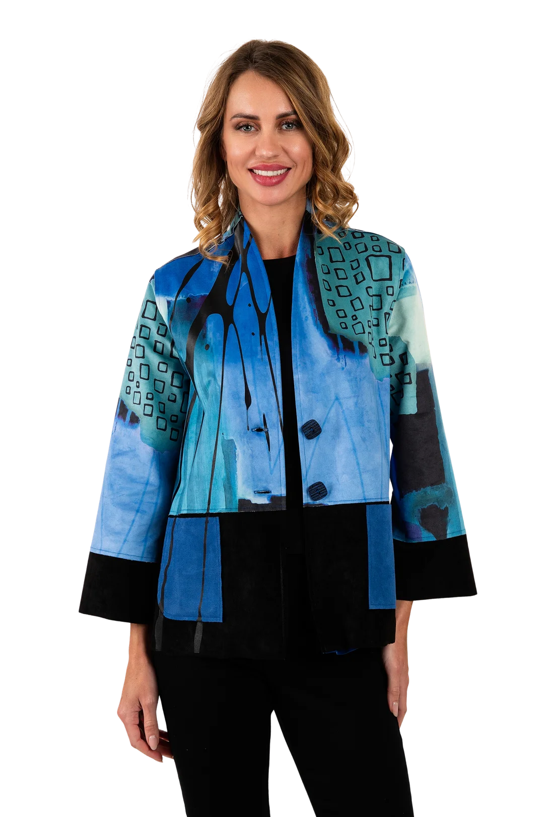 Stella Ultrasuede Jacket Blue - Front View