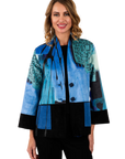 Stella Ultrasuede Jacket Blue - Front View