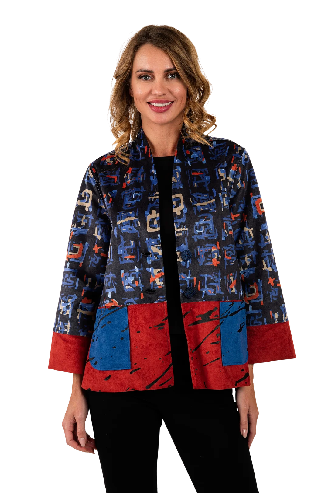 Stella Ultrasuede Jacket Brick - Front View
