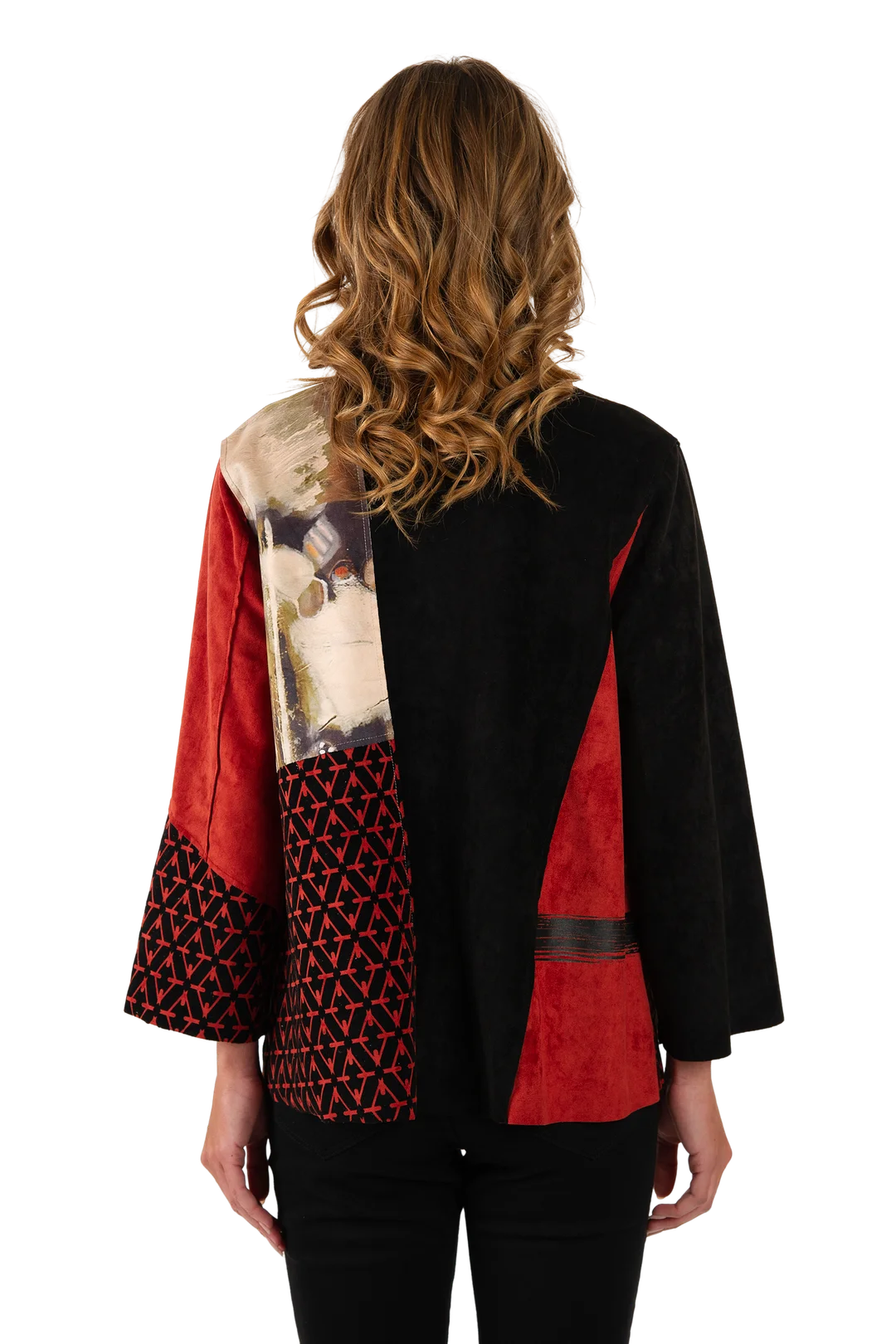 Claire Ultrasuede Jacket Brick - Back View