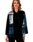 Claire Ultrasuede Jacket Peacock - Front View