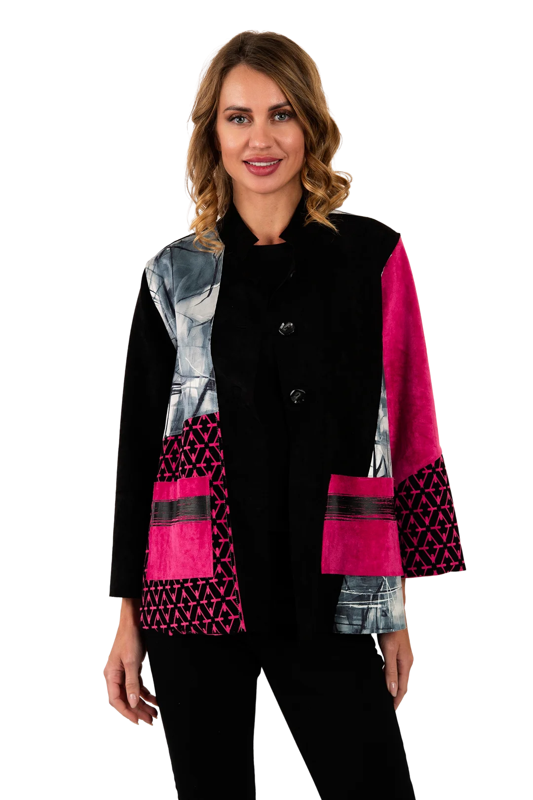 Claire Ultrasuede Jacket Very Berry - Front View