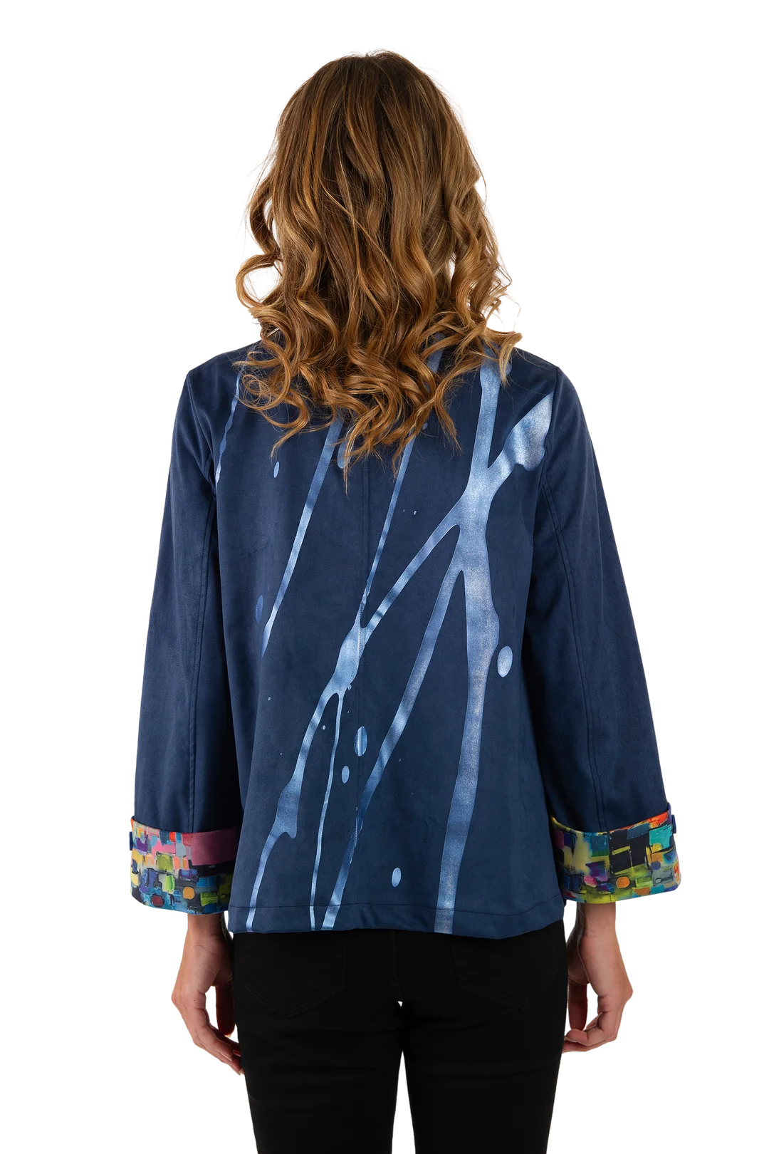 Kali Ultrasuede Jacket Navy - Back View