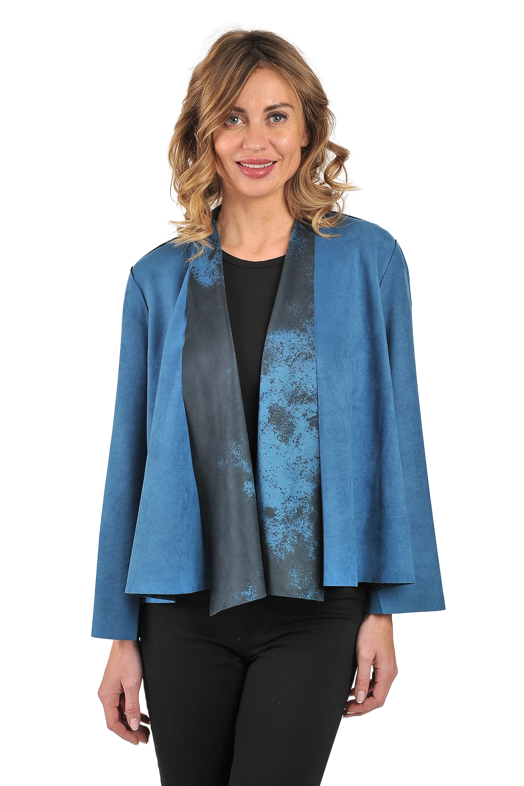 Anna Reversible Jacket Peacock - Reverse View