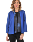 Anna Reversible Jacket Royal Blue - Reverse View