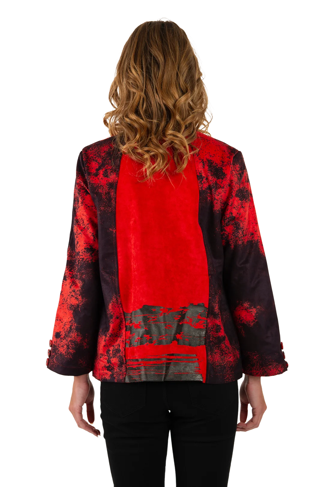 Bailey Ultrasuede Blazer Cherry - Back View