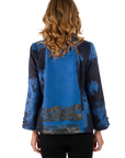 Bailey Ultrasuede Blazer Royal Blue - Back View
