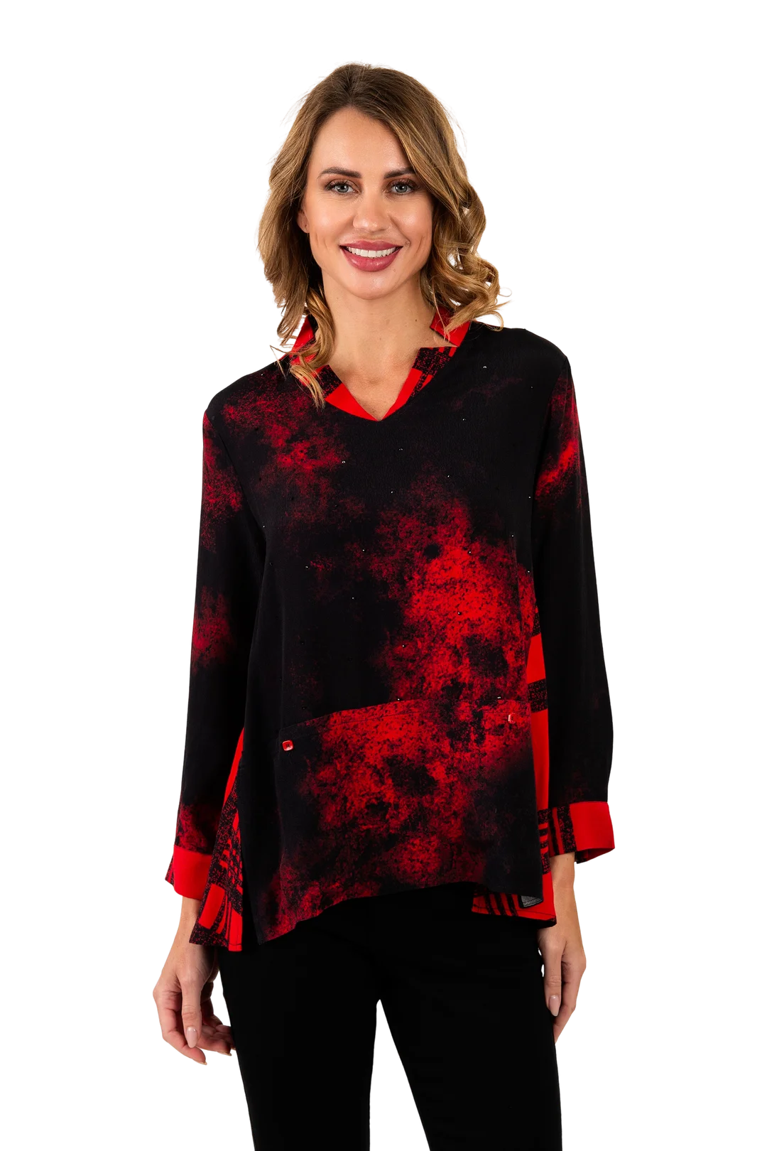 Ruby Blouse Cherry - Front View