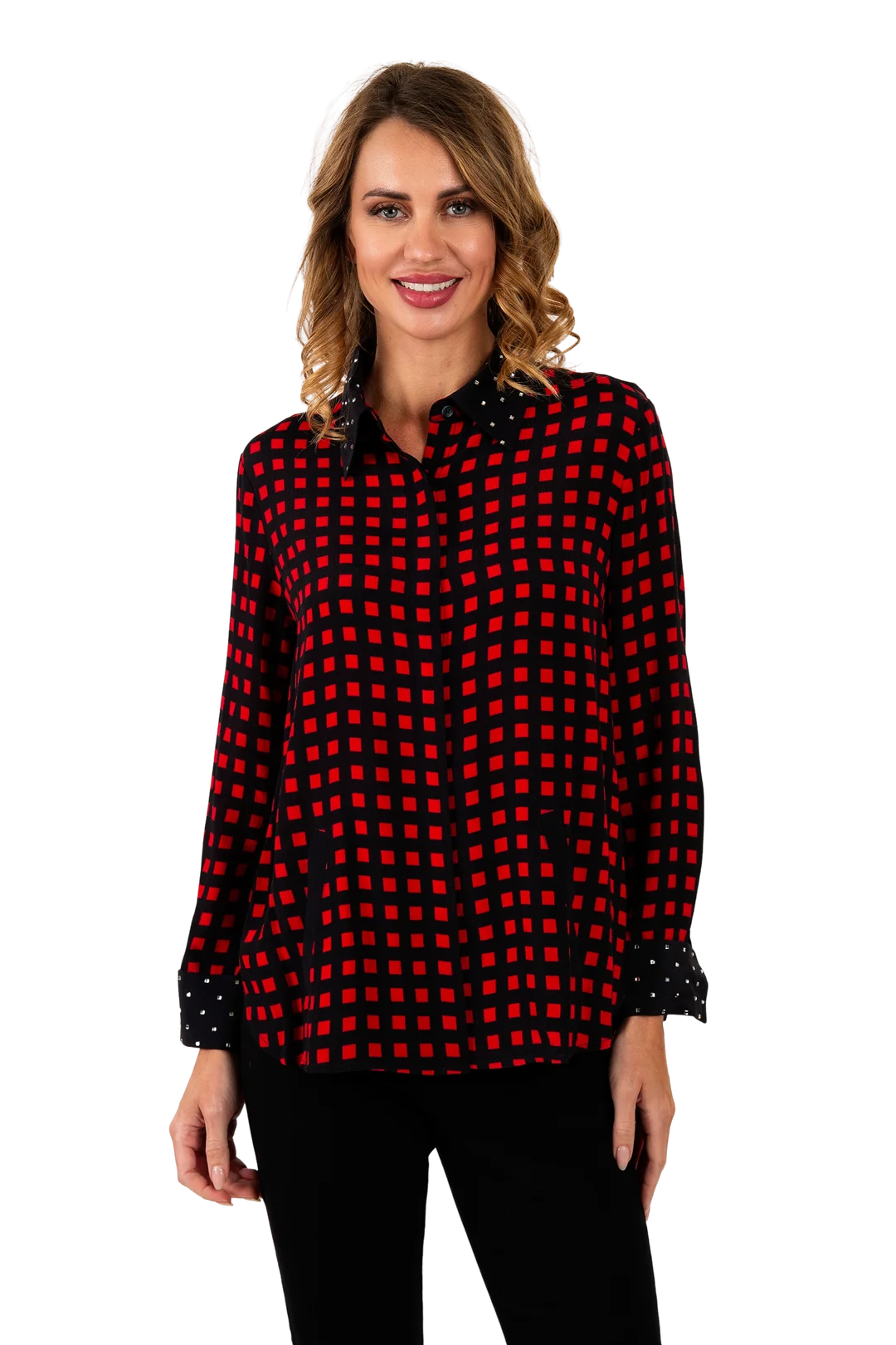 Alice Blouse Cherry - Front View