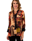 Hallie Blouse Brick - Front View