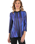 Laura Reversible Knit Top Blue - Reverse View